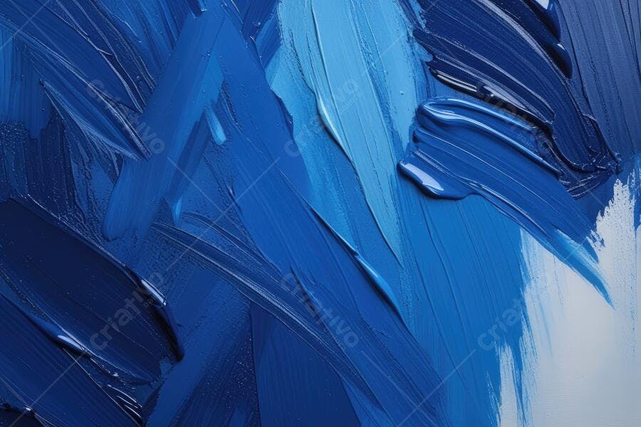 Foto Textura Tinta Azul Pinceladas Abstratas Fundo