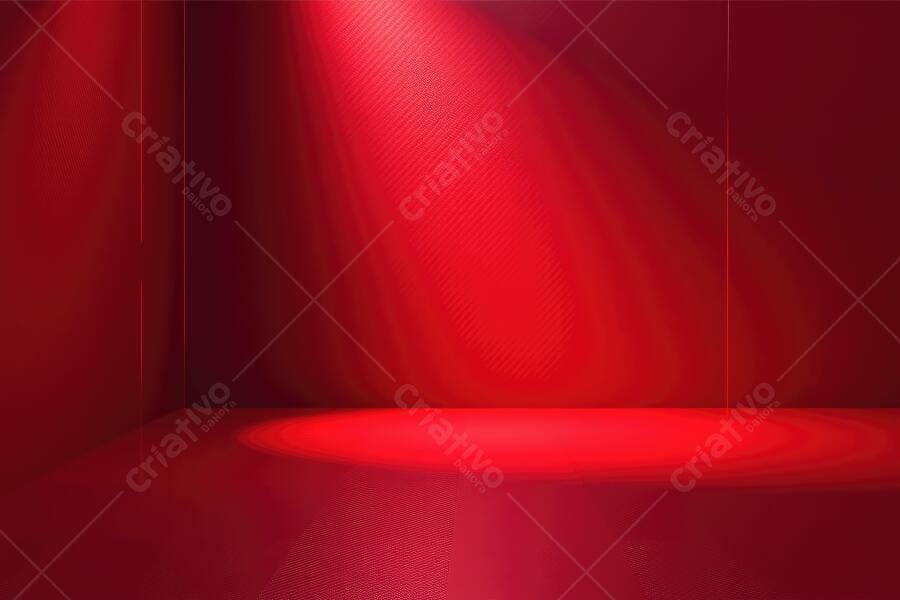 Fundo Vermelho Abstrato com Foco de Luz Estúdio Cenário