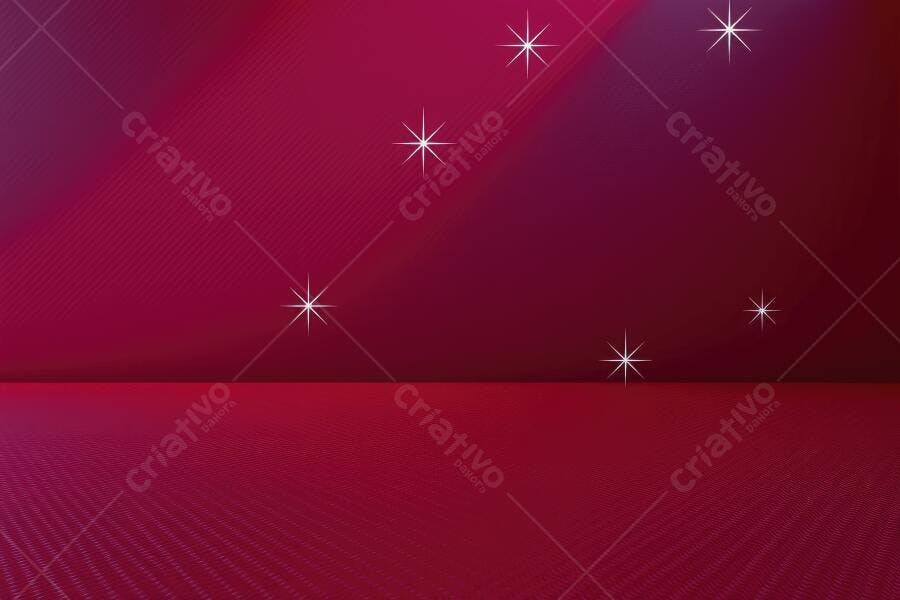 Fundo Vermelho Gradiente Brilhante com Estrelas para Eventos