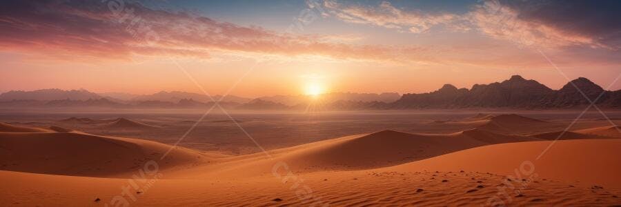 Foto Deserto Dunas Pôr do Sol Céu Laranja Montanhas