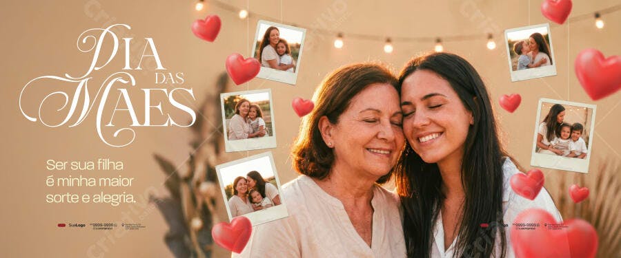 Banner Dia das Mães Maiores Lembranças PSD Editável