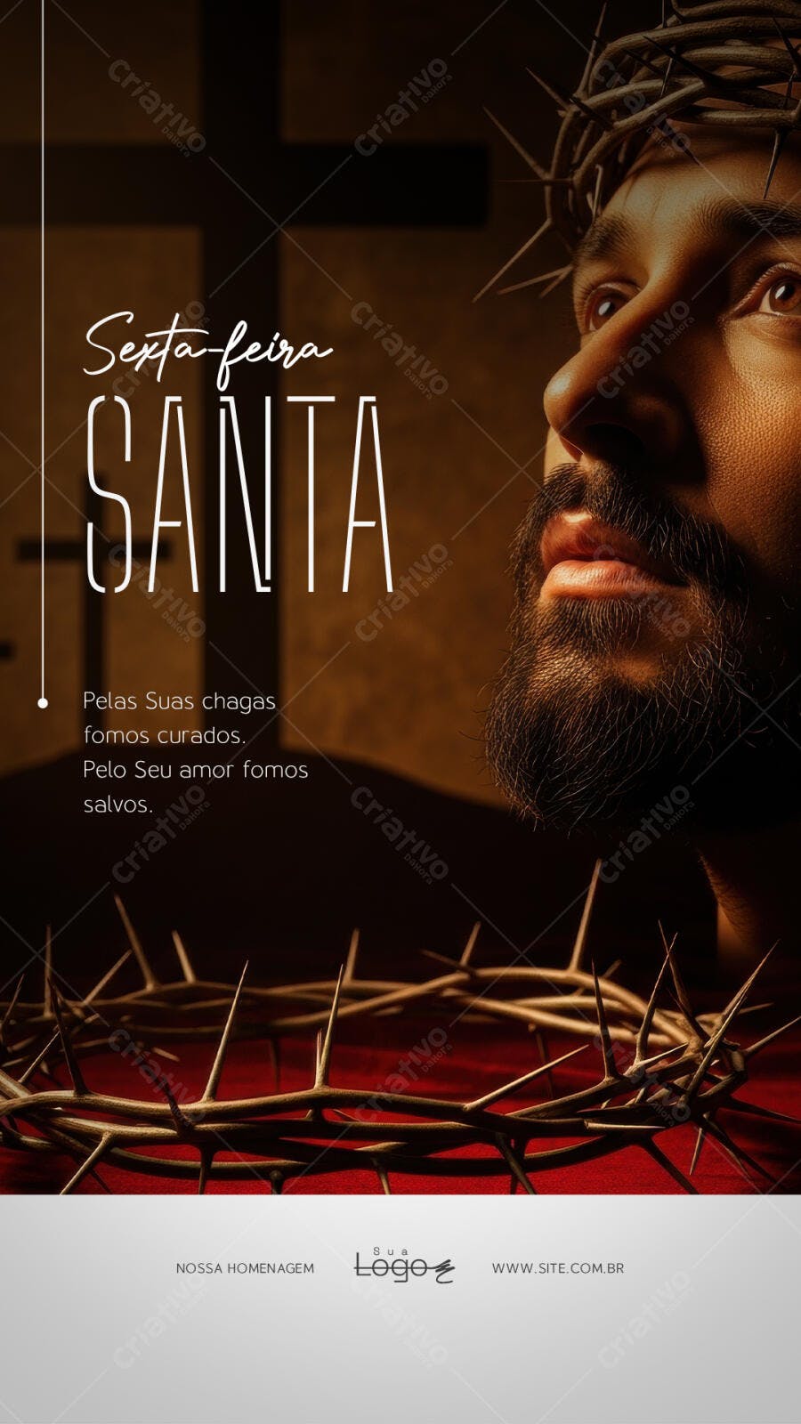 Story Sexta-feira Santa Páscoa Religioso PSD Editável