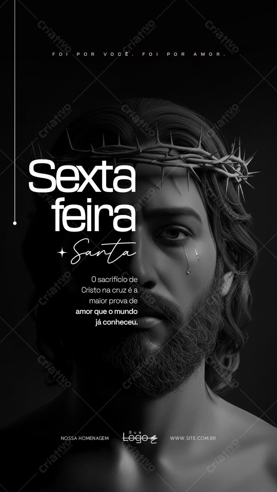 Story Sexta-feira Santa Páscoa Religioso PSD Editável