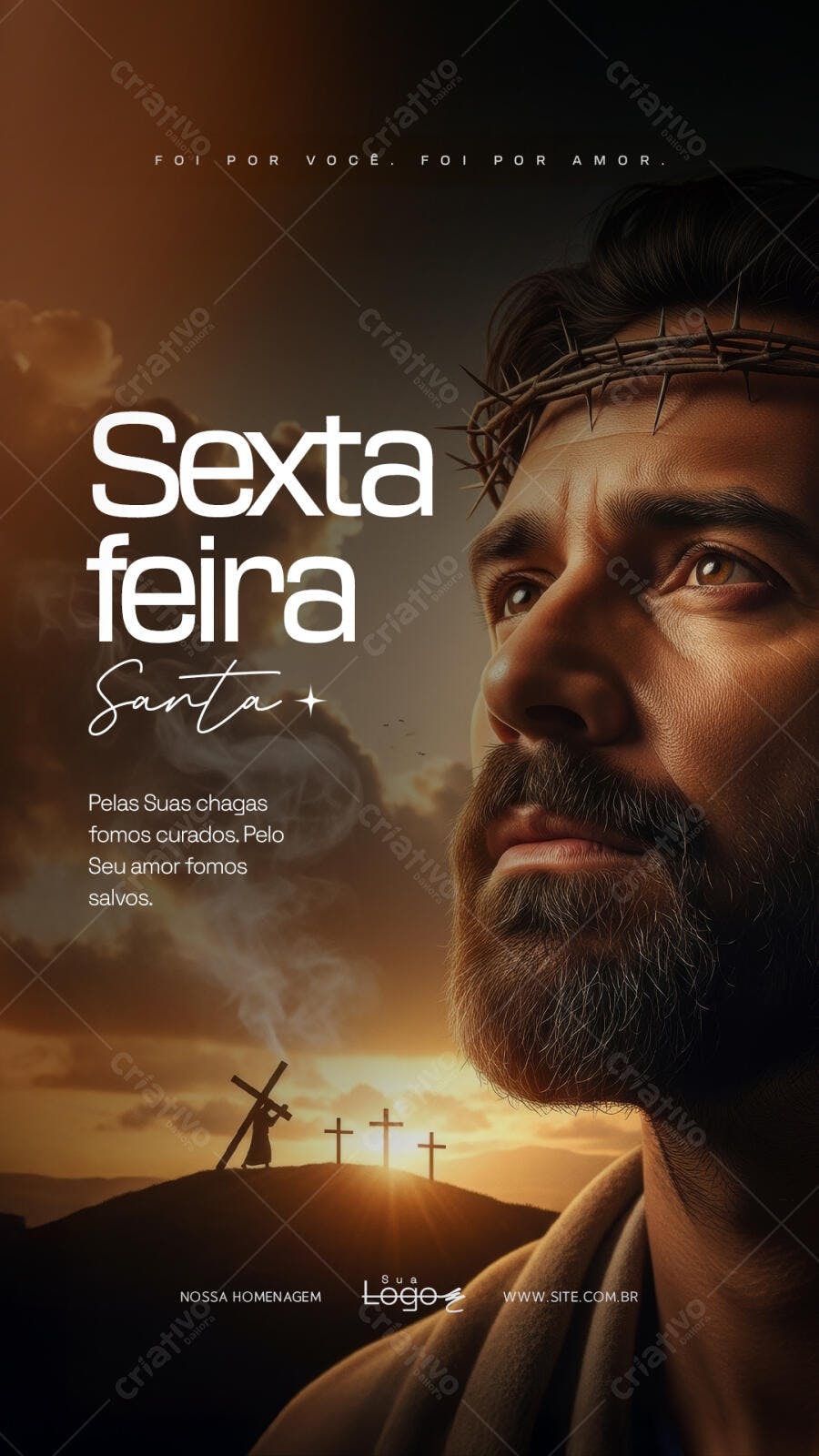 Story Sexta-feira Santa Páscoa Religioso PSD Editável