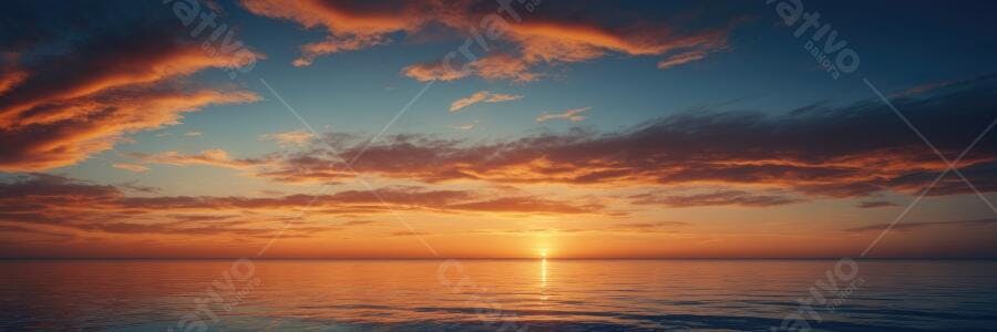 Foto Pôr do Sol Mar Céu Alaranjado Horizonte Sereno