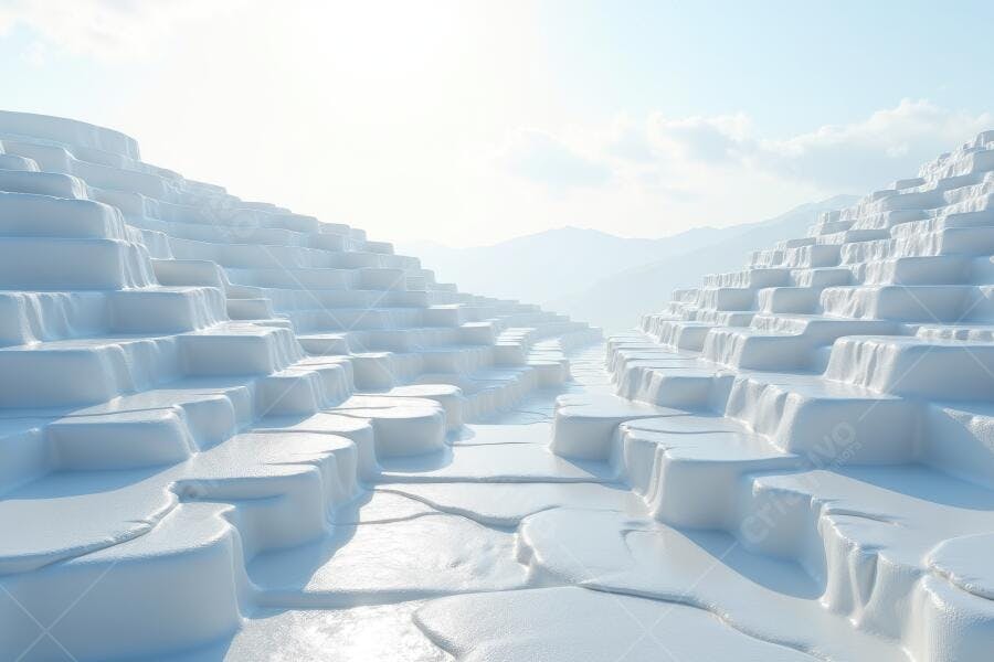 Foto Paisagem Pamukkale Turquia Formações Calcárias Brancas