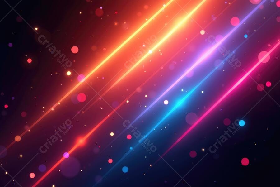 Fundo Abstrato Luzes Neon Brilhantes Coloridas Fundo Escuro