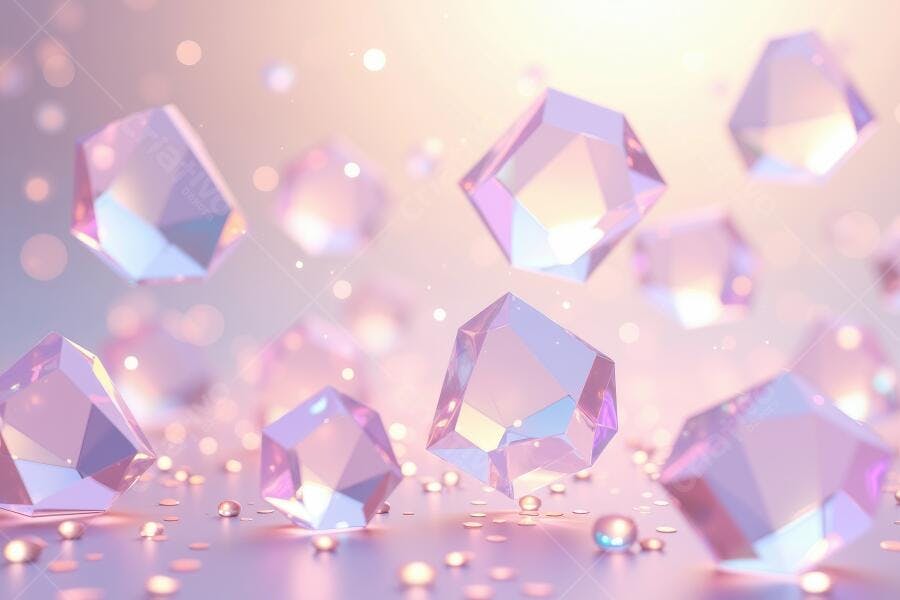 Foto Cristais Roxos Brilhantes Fundo Abstrato Bokeh
