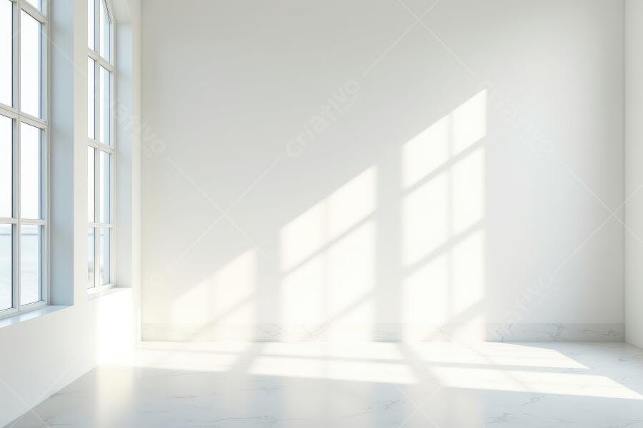 Foto Ambiente Vazio Branco Iluminação Natural Janela Grande