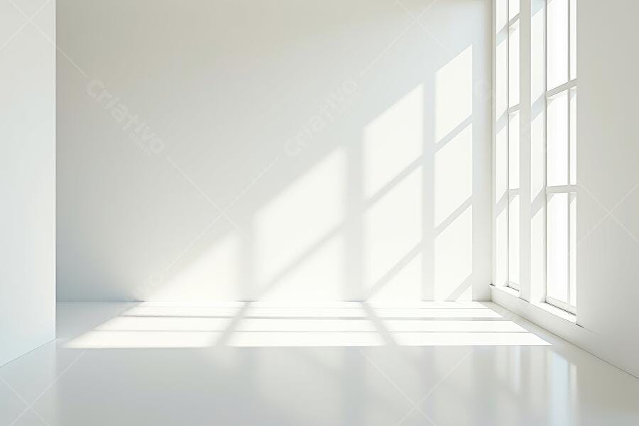 Foto Ambiente Vazio Branco Iluminado Janela Luz Natural