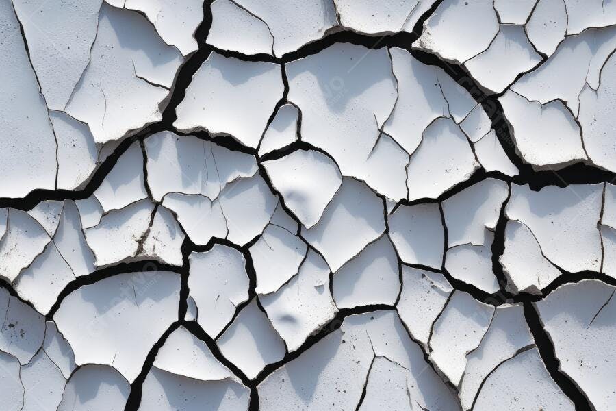 Foto Textura Rachaduras Secas Brancas Fundo Abstrato