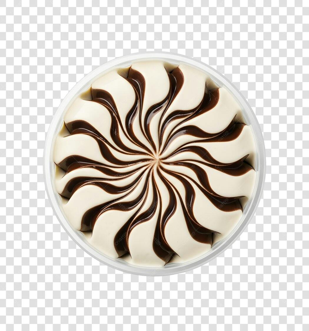Foto Recortada Sorvete Baunilha Chocolate PNG Fundo Transparente