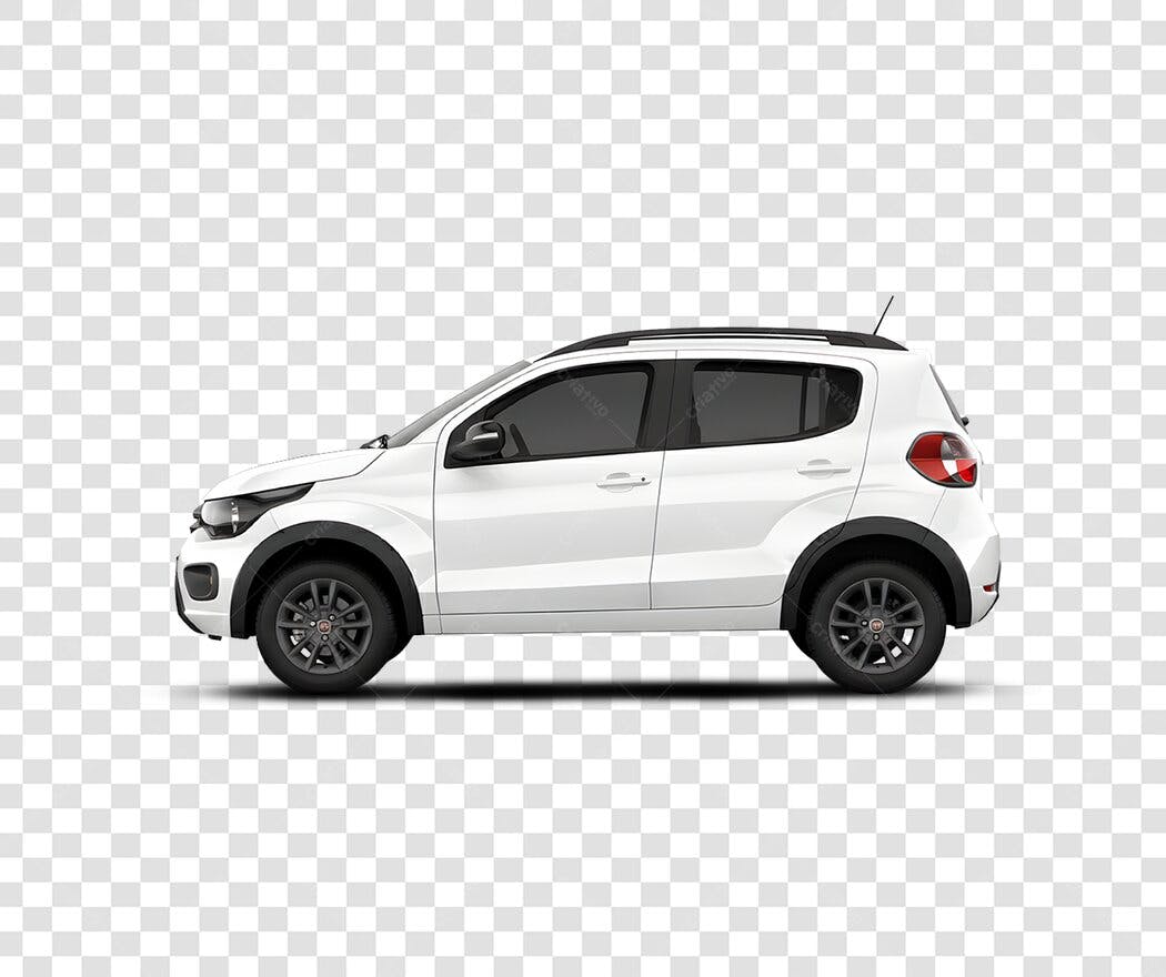 Foto Recortada Carro SUV Branco Lateral PNG Fundo Transparente
