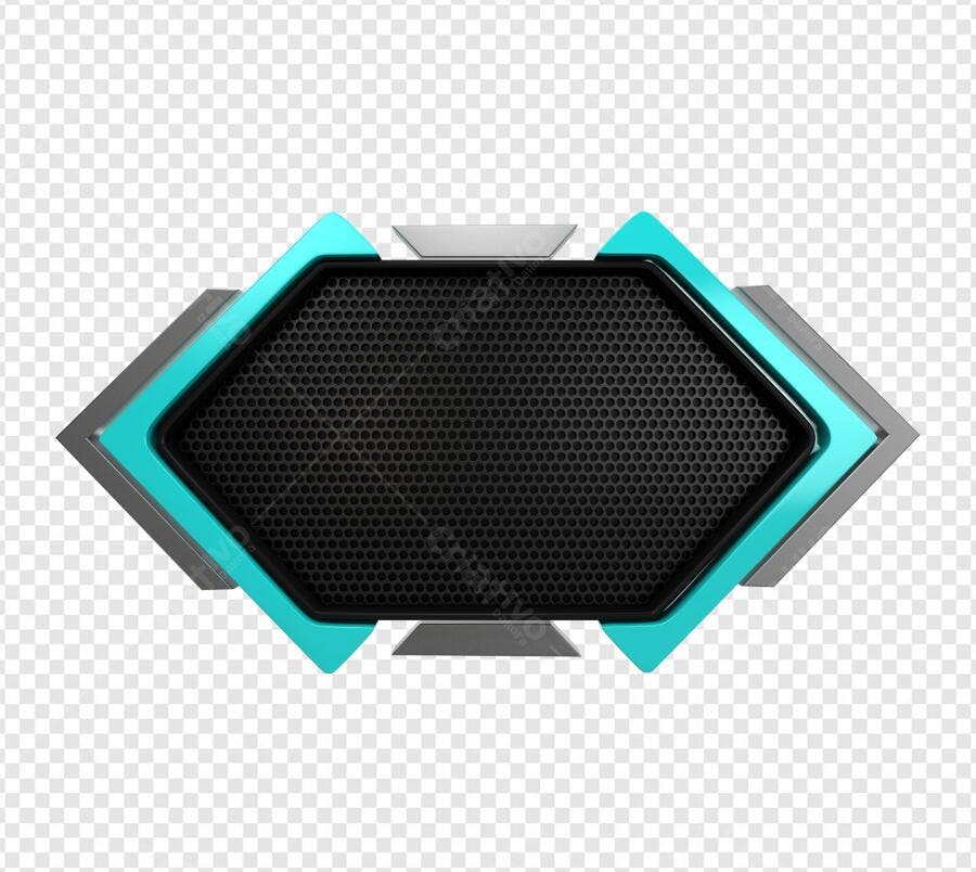 Banner Gamer Hexagonal Moderno Azul PSD Editável