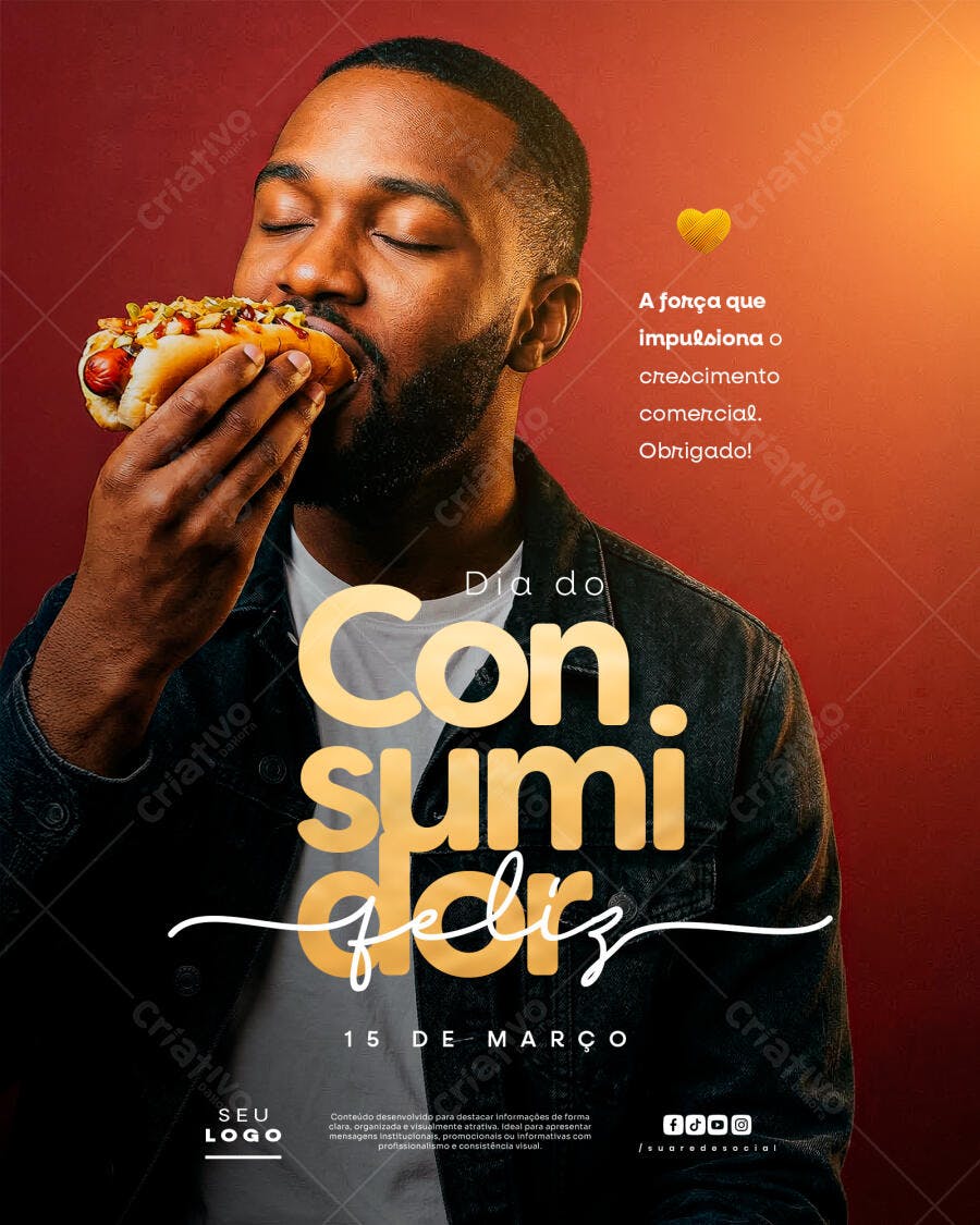 Post Instagram Dia do Consumidor 15 de Março PSD Editável