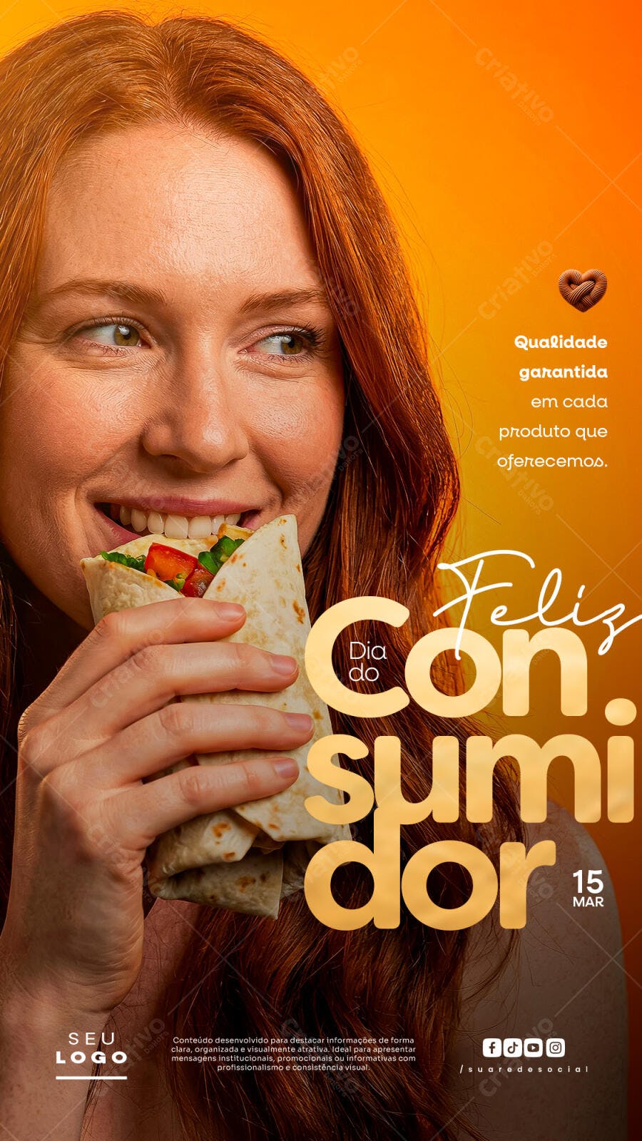 Story Dia do Consumidor Março Restaurante PSD Editável