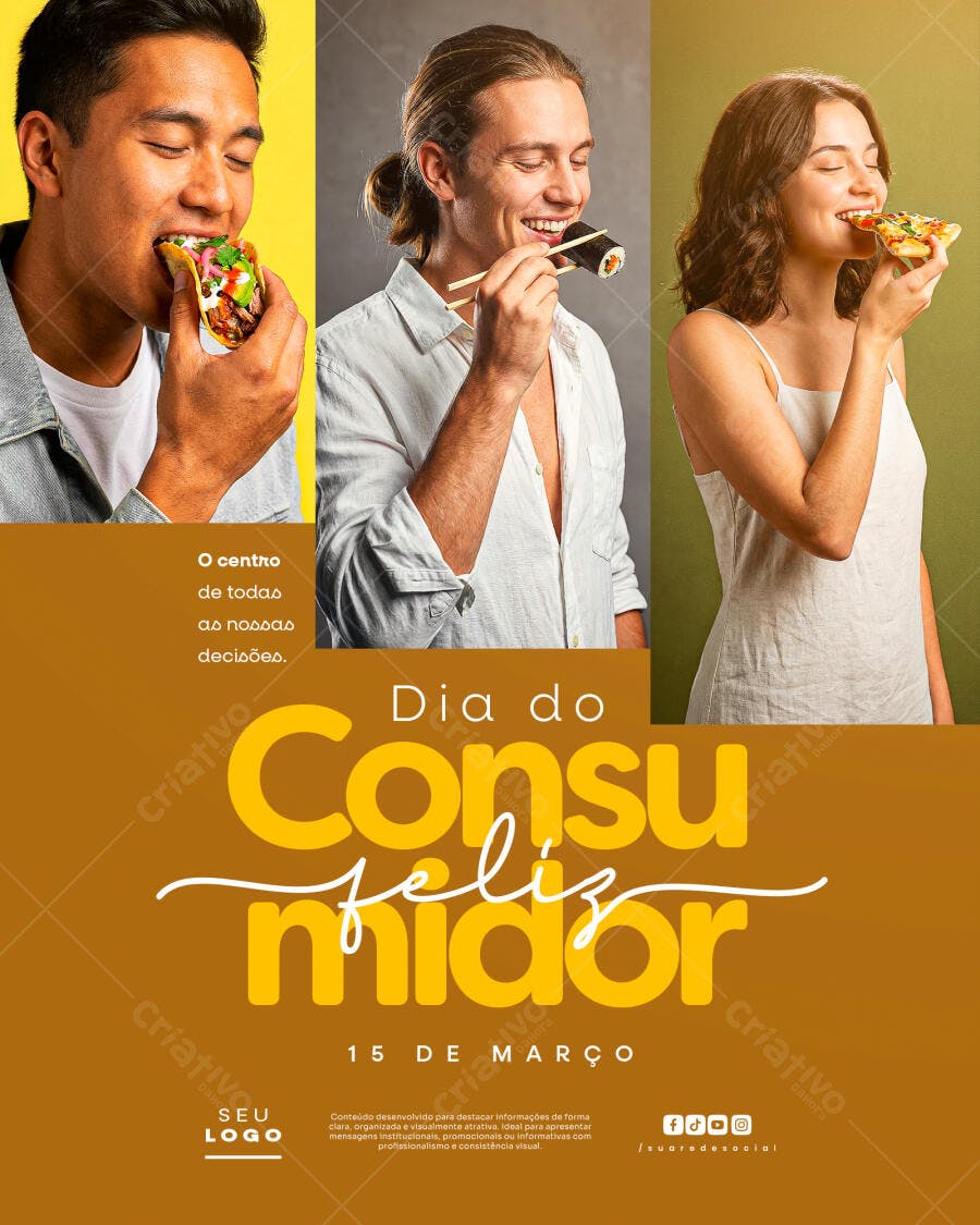 Post Instagram Dia do Consumidor Março PSD Editável