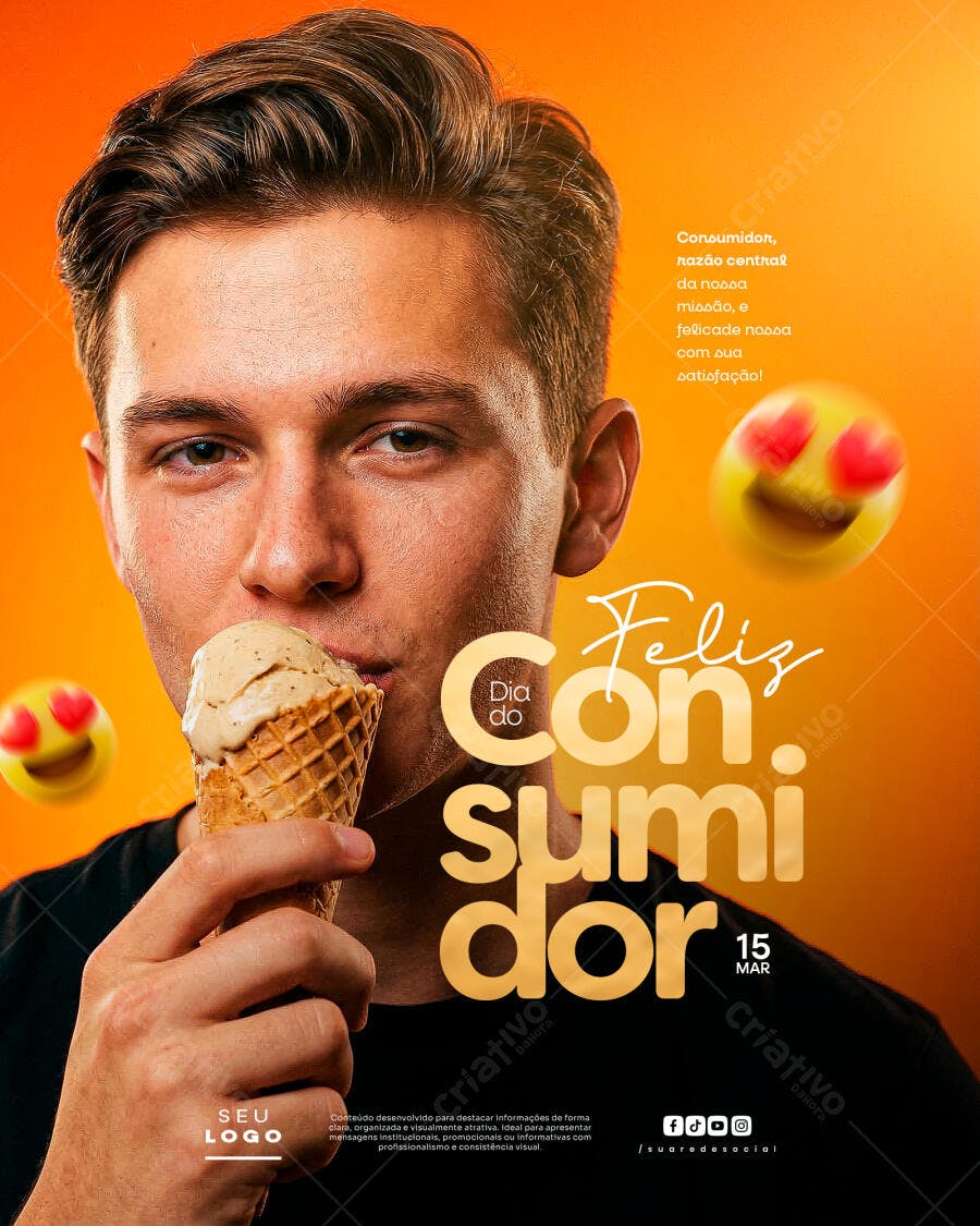 Post Instagram Dia do Consumidor 15 de Março PSD Editável