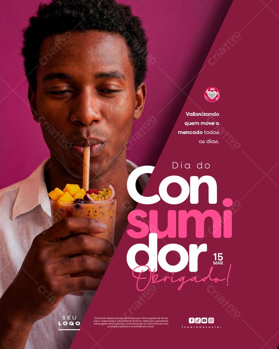 Post Instagram Dia do Consumidor 15 de Março PSD Editável