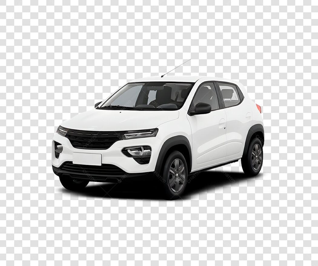 Foto Recortada Carro Branco SUV Compacto PNG Fundo Transparente