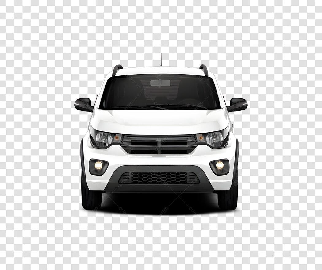 Foto Recortada Carro Branco SUV Frente PNG Fundo Transparente