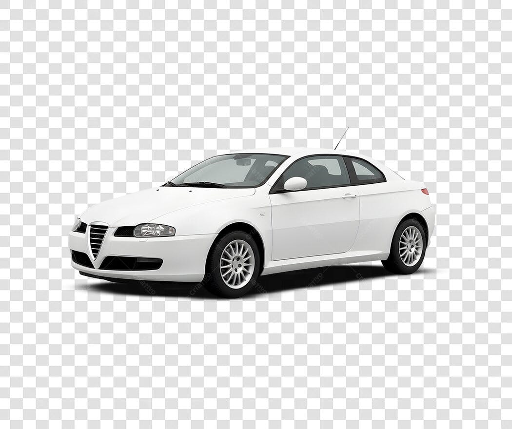 Foto Recortada Carro Branco Esportivo PNG Fundo Transparente