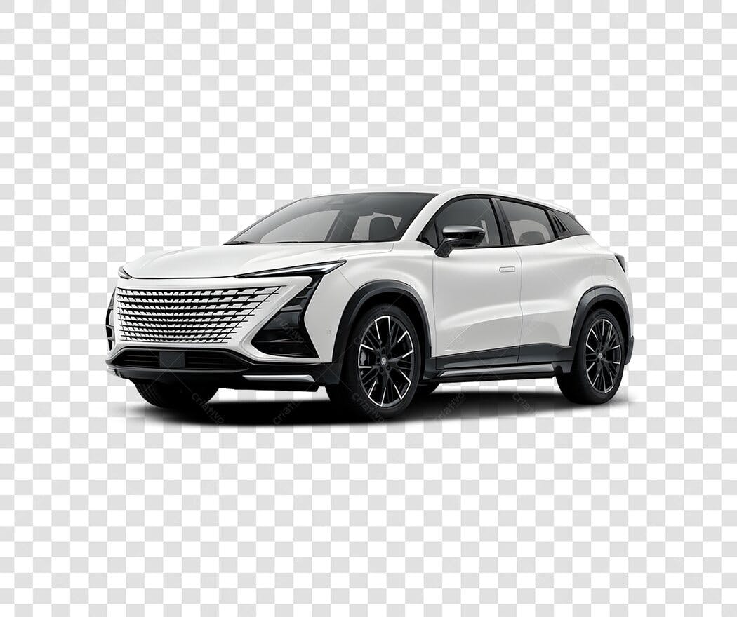 Foto Recortada Carro SUV Branco Moderno PNG Fundo Transparente