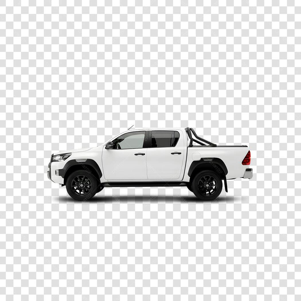 Foto Recortada Caminhonete Branca Toyota Hilux PNG Fundo Transparente