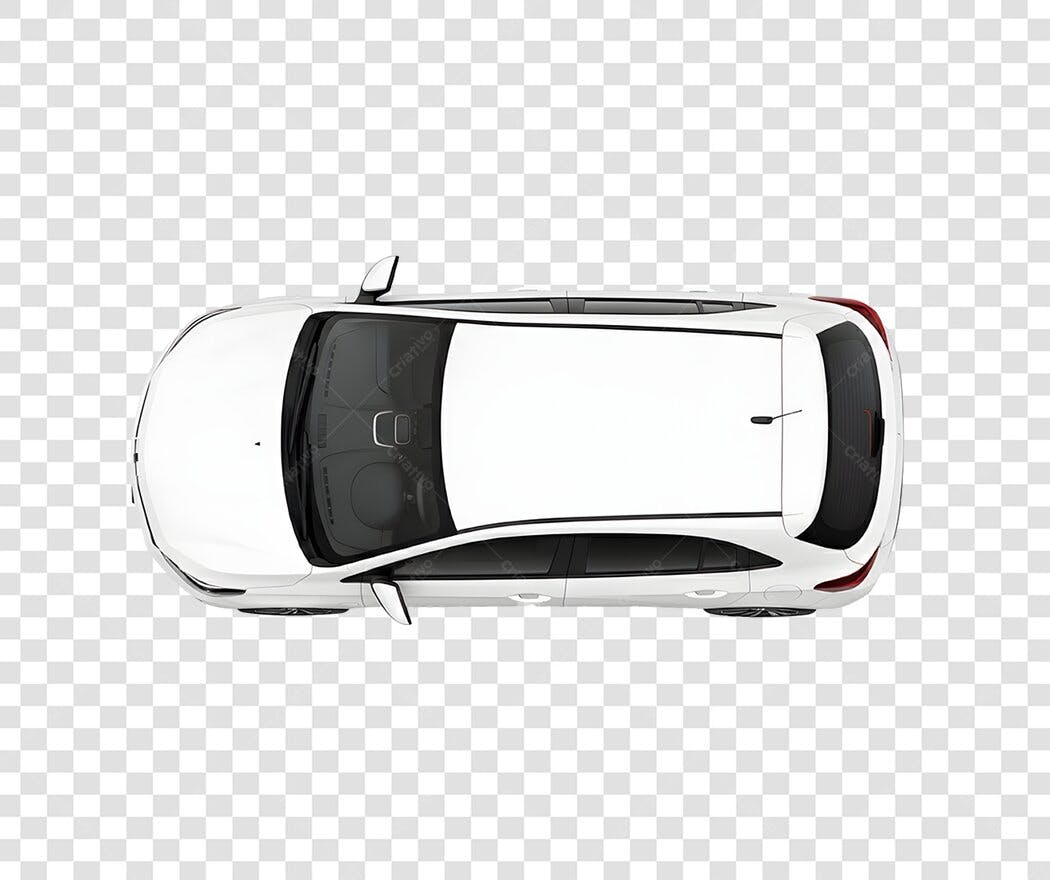 Foto Recortada Carro Branco Vista Superior PNG Fundo Transparente