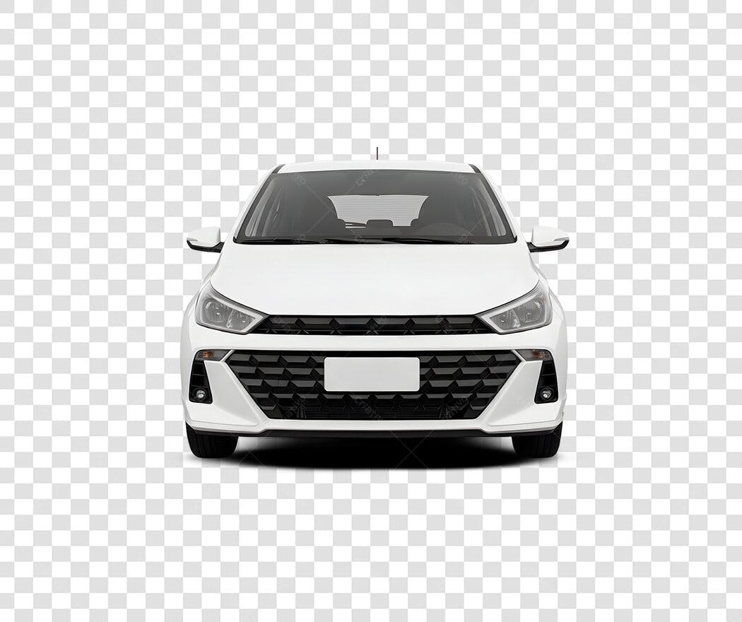 Foto Recortada Carro Branco Hyundai HB20 PNG Fundo Transparente