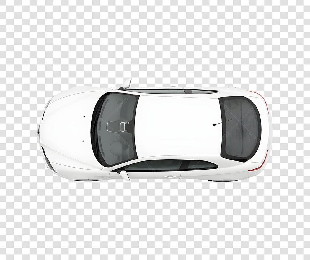 Foto Recortada Carro Branco Vista Superior PNG Fundo Transparente