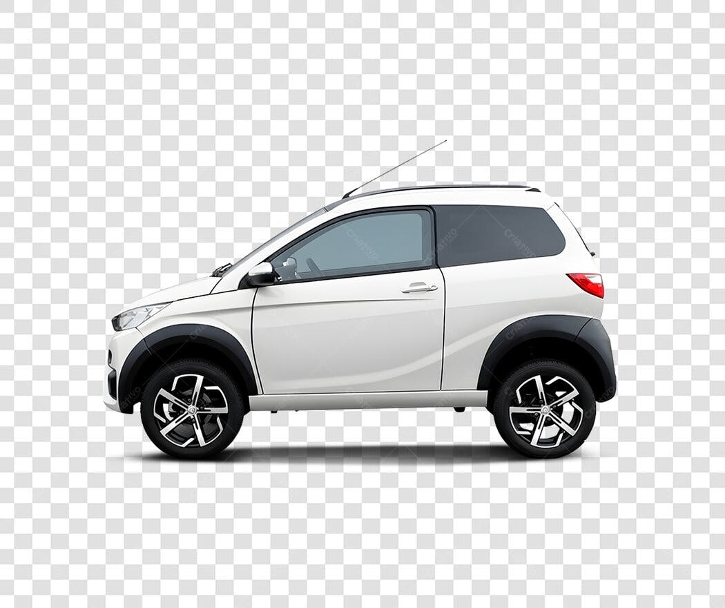 Foto Recortada Carro Compacto Branco PNG Fundo Transparente