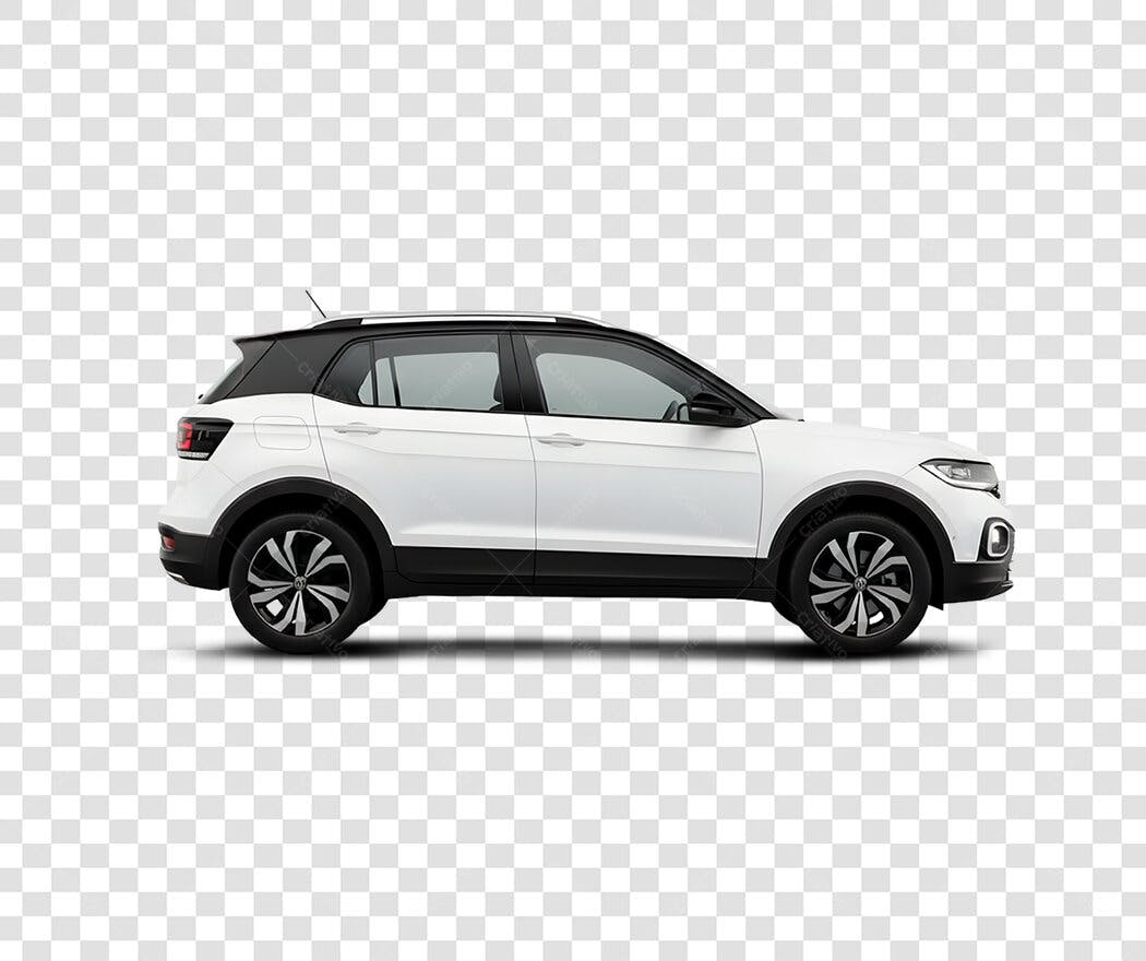 Foto Recortada Carro SUV Branco Lateral PNG Fundo Transparente