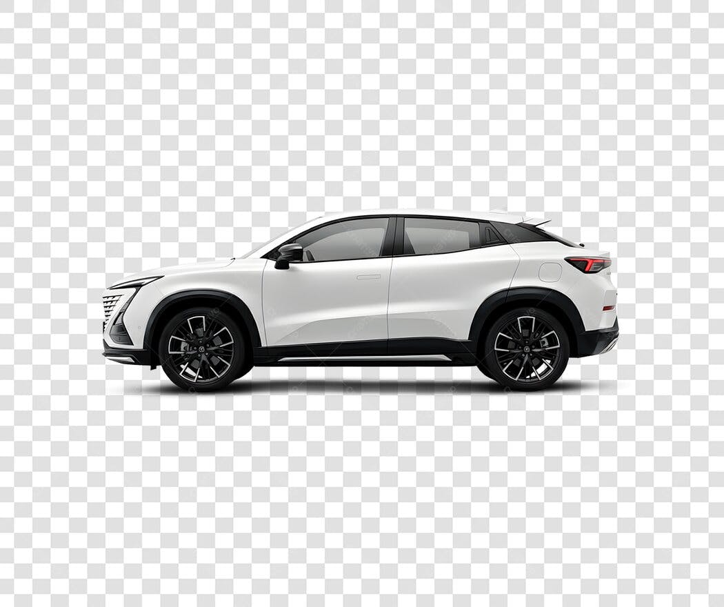 Foto Recortada Carro SUV Branco Lateral PNG Fundo Transparente