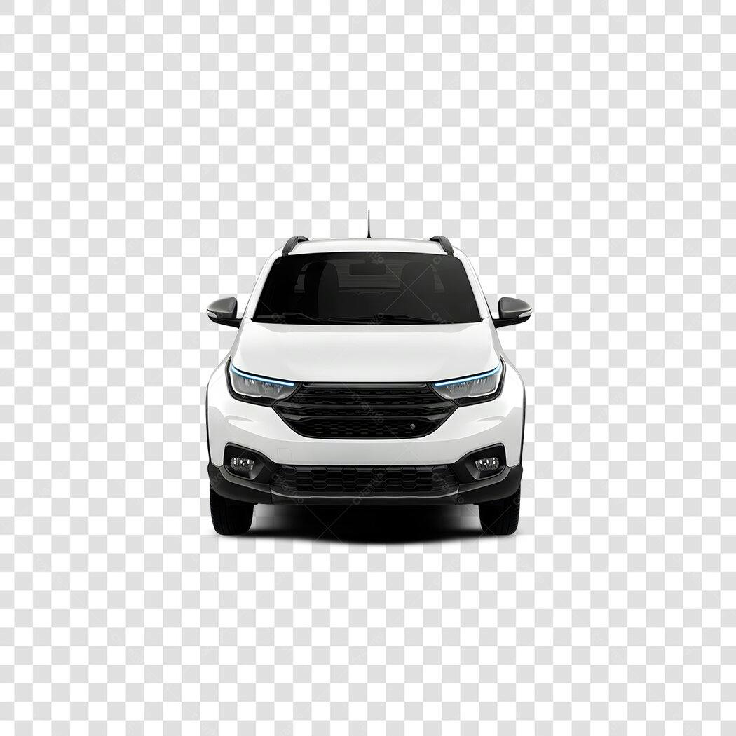Foto Recortada Carro Branco SUV Frente PNG Fundo Transparente