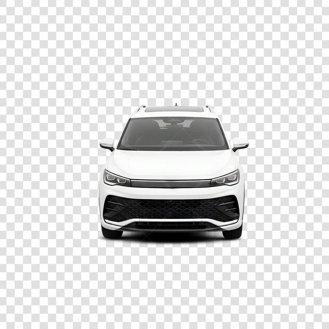 Foto Recortada Carro SUV Branco Frente PNG Fundo Transparente