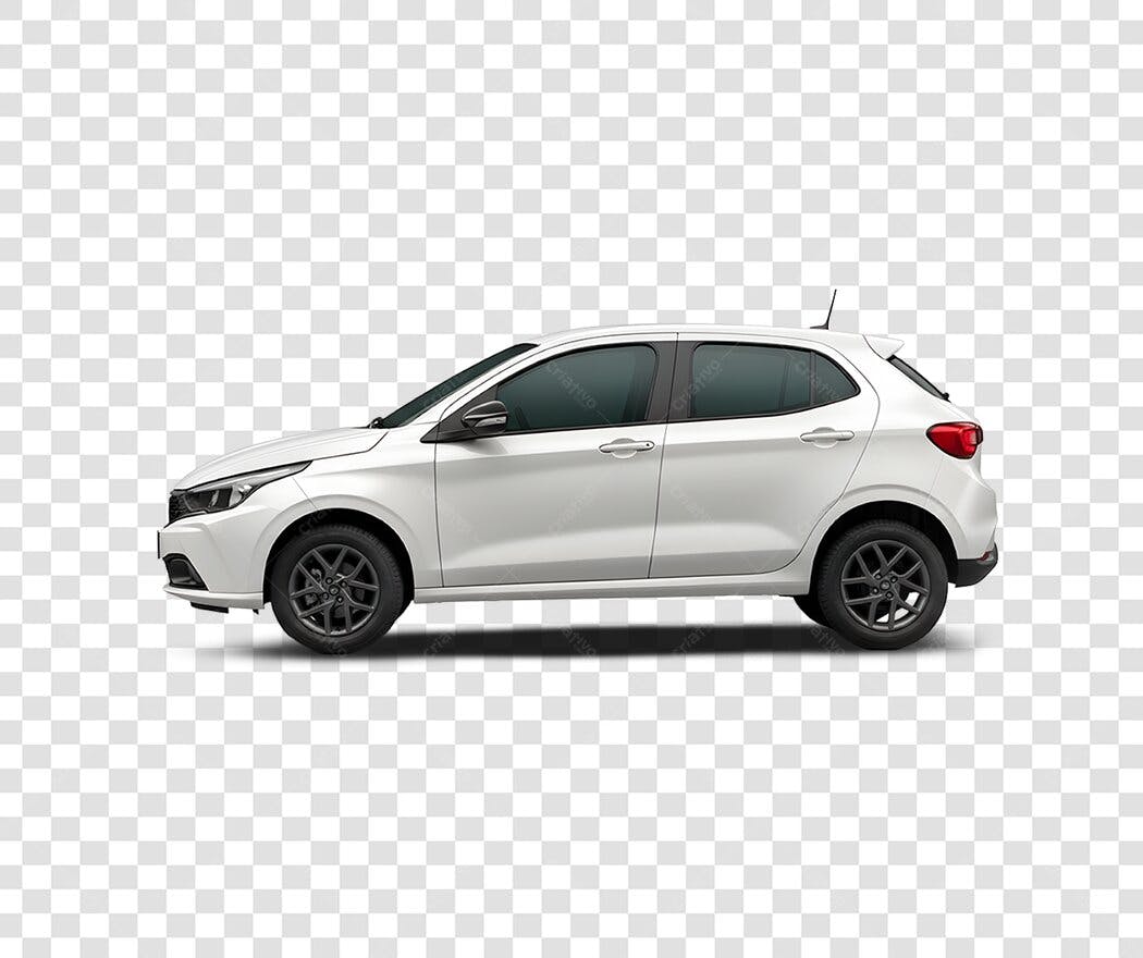 Foto Recortada Carro Branco Fiat Argo PNG Fundo Transparente