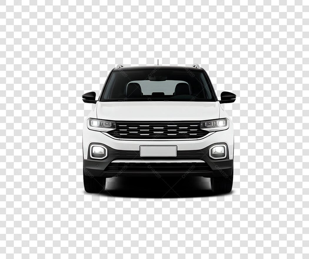 Foto Recortada Carro Branco SUV Frente PNG Fundo Transparente