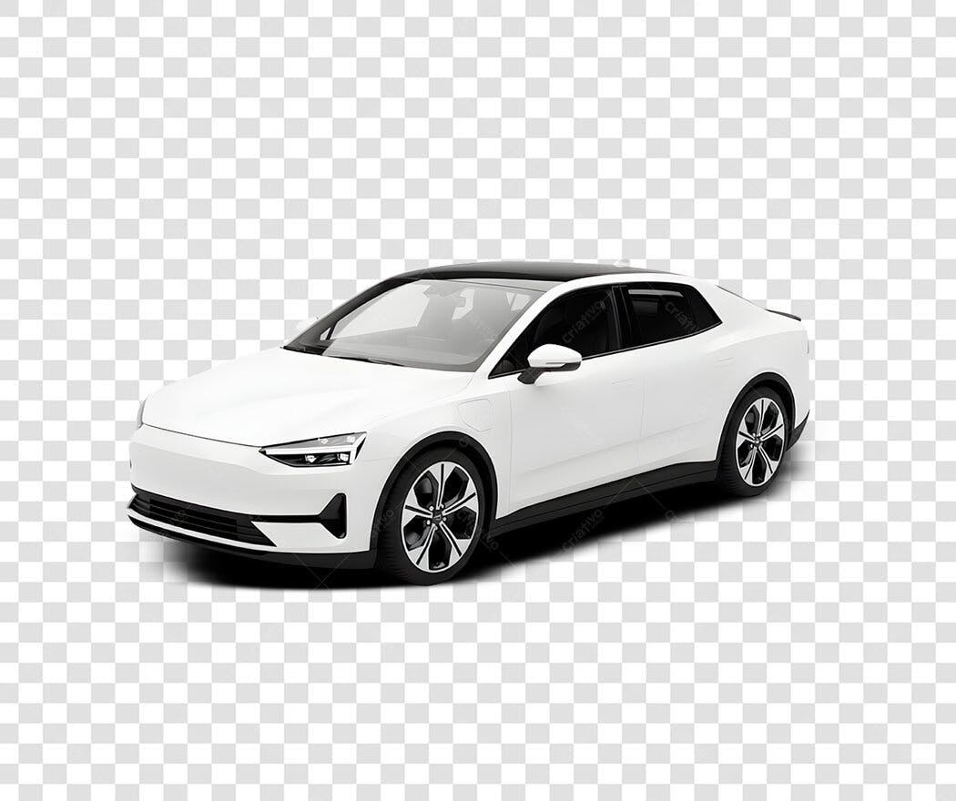 Foto Recortada Carro Branco Esportivo PNG Fundo Transparente