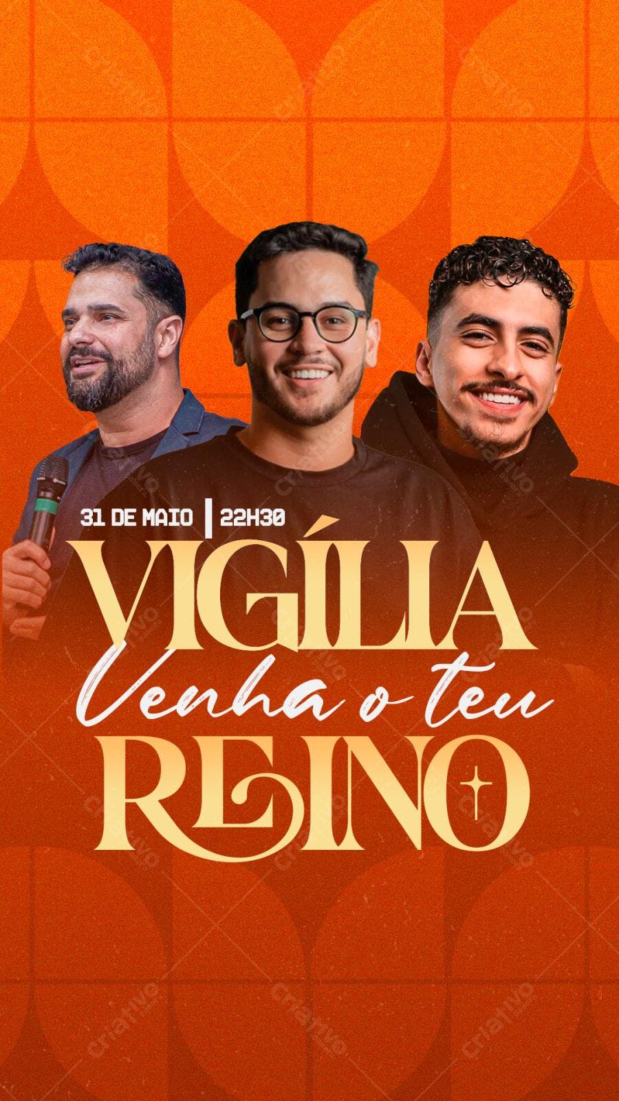 Story Instagram Vigília Cristã Maio PSD Editável