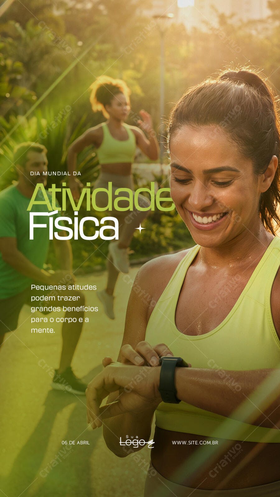Story Dia Mundial Atividade Física Academia PSD Editável