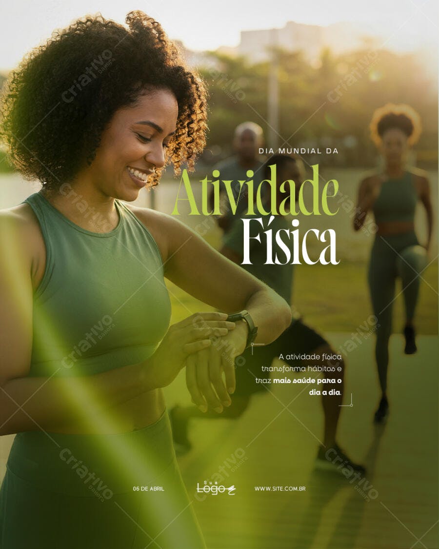 Post Instagram Dia Mundial Atividade Física PSD Editável