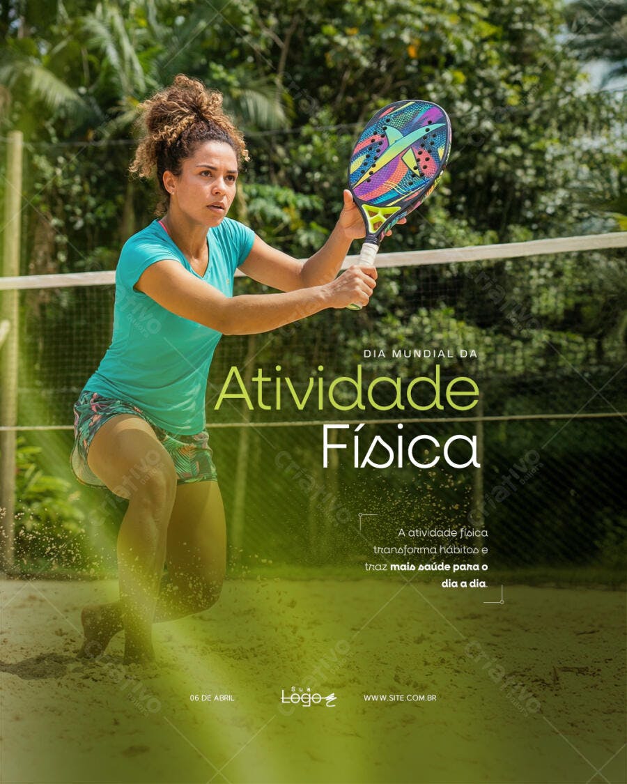 Post Instagram Dia Mundial Atividade Física PSD Editável