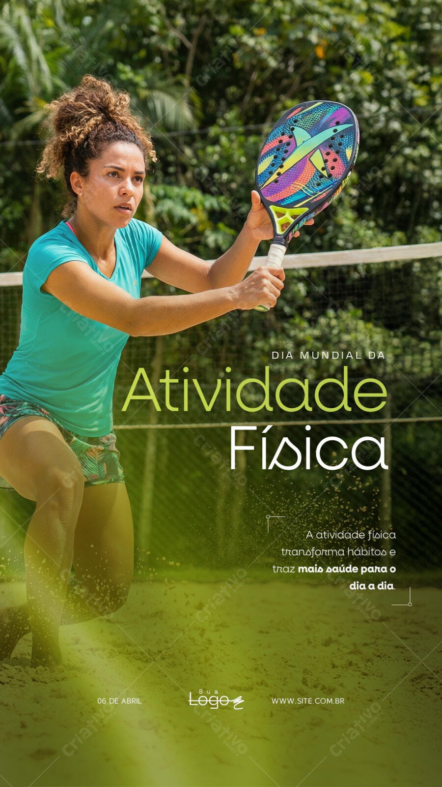Story Instagram Dia Mundial Atividade Física PSD Editável