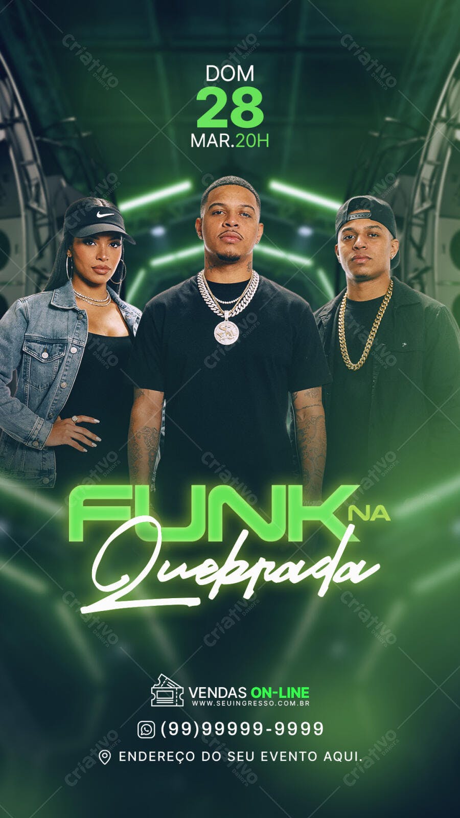 Story Instagram Funk na Quebrada Evento PSD Editável