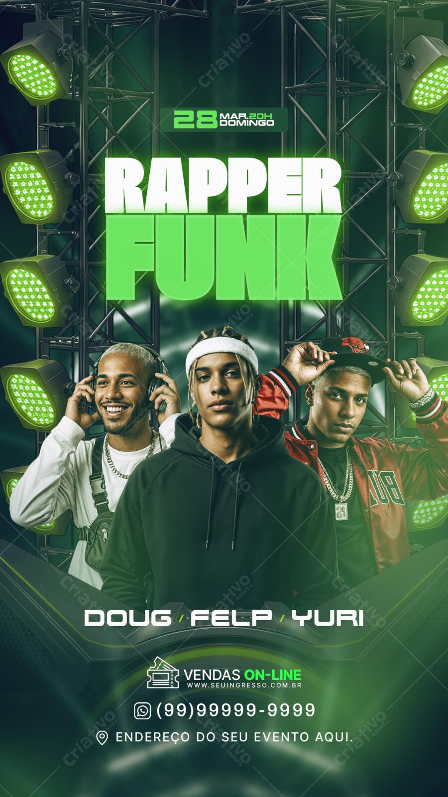 Story Instagram Rapper Funk Evento PSD Editável