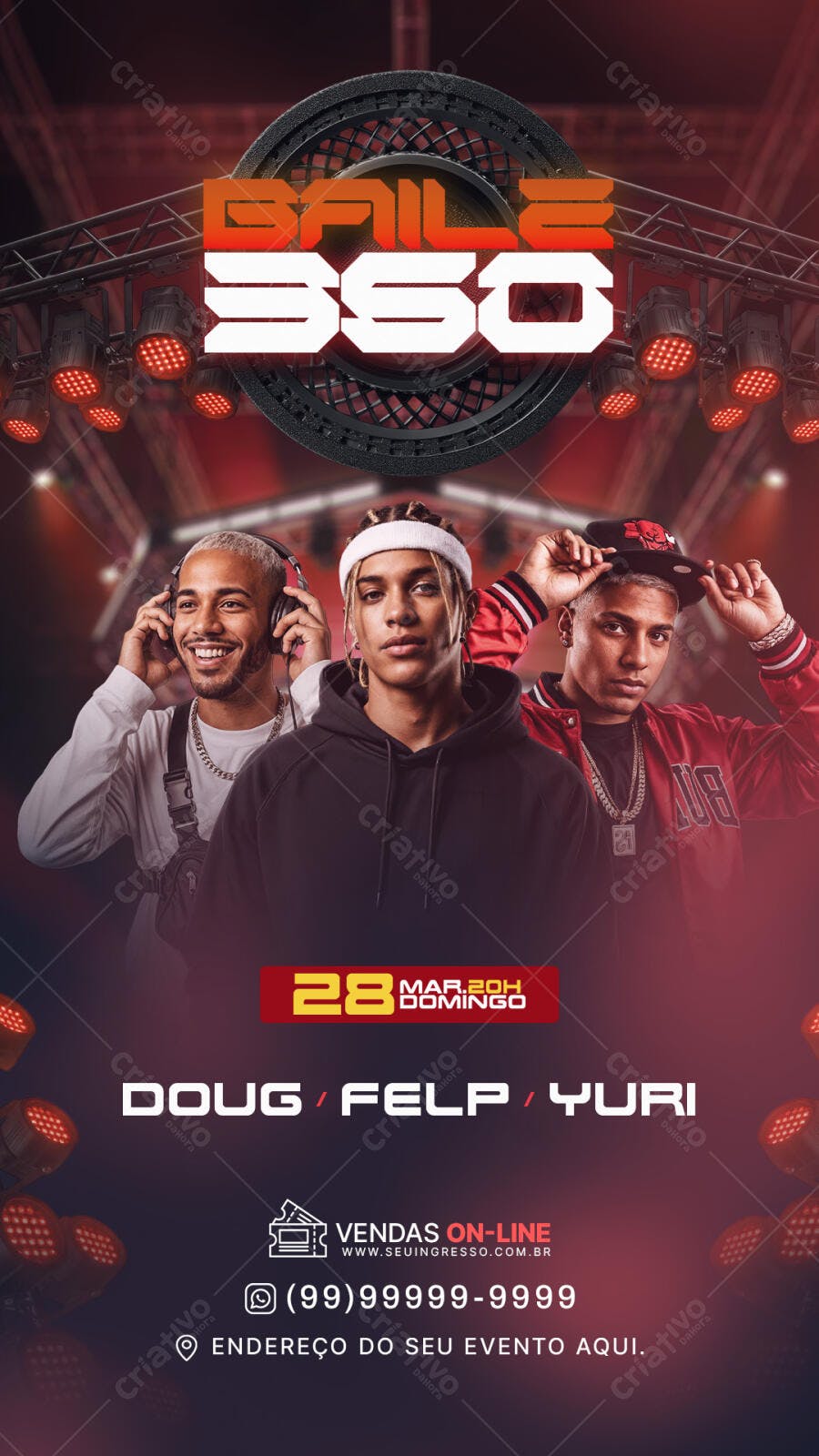 Flyer Baile 360 Evento Festa PSD Editável