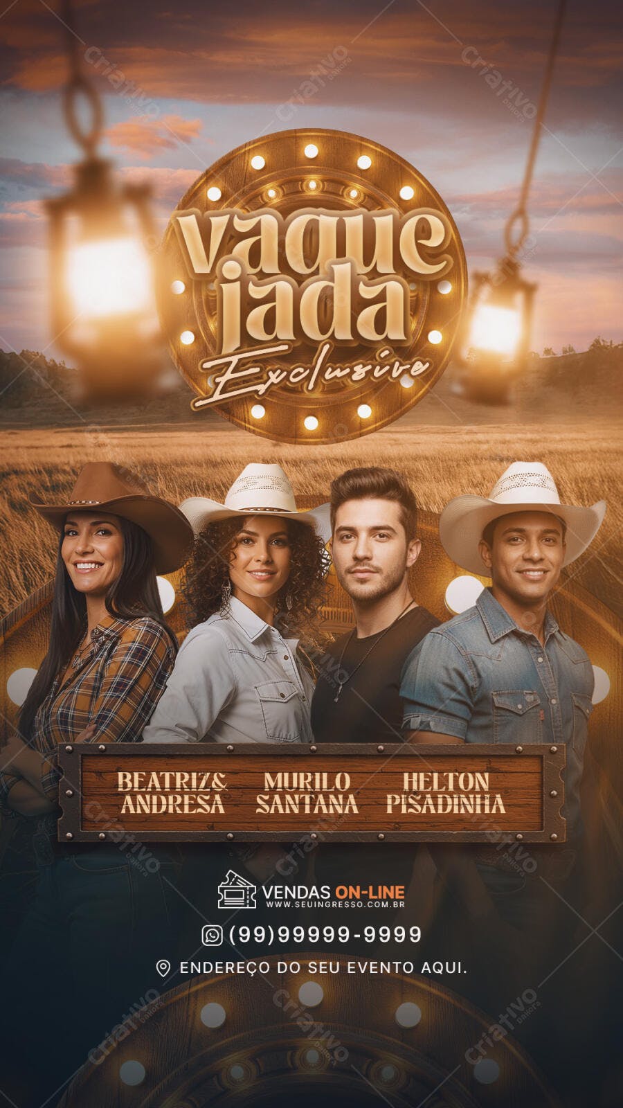 Story Instagram Vaquejada Exclusiva Evento PSD Editável
