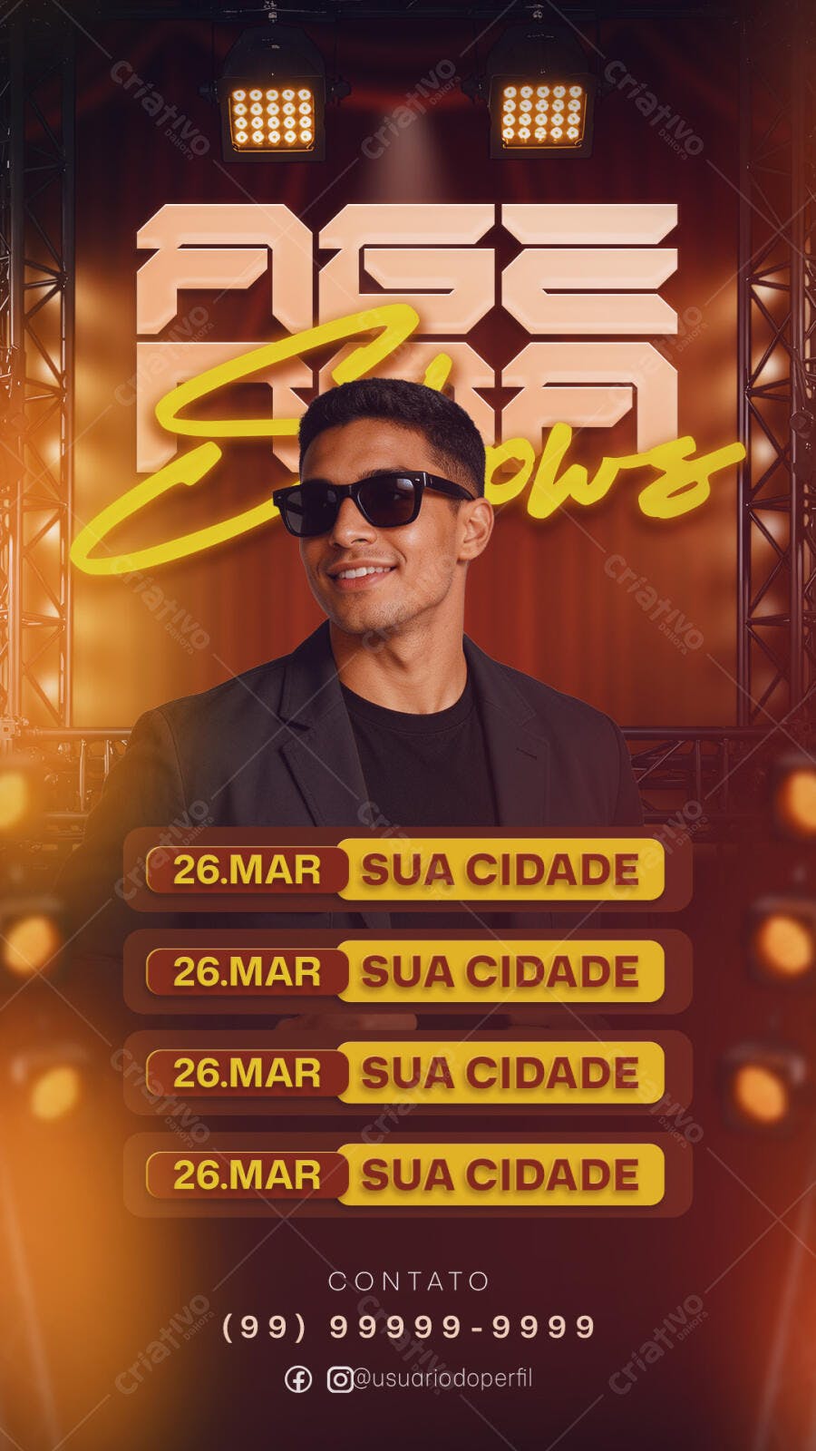 Story Instagram Shows Eventos PSD Editável