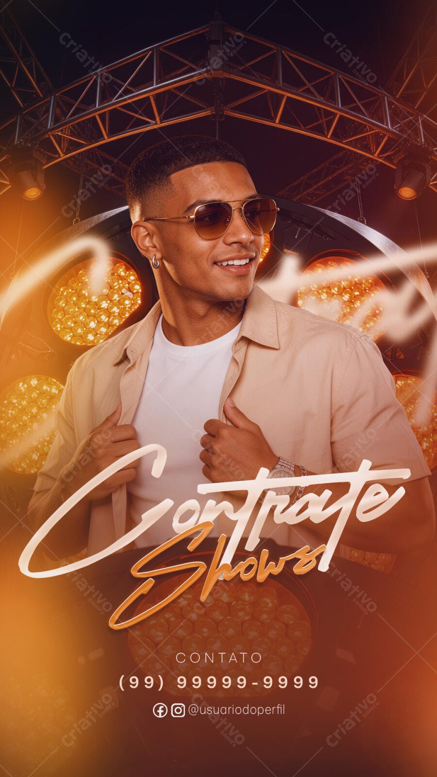 Story Instagram Contrate Show Artista PSD Editável